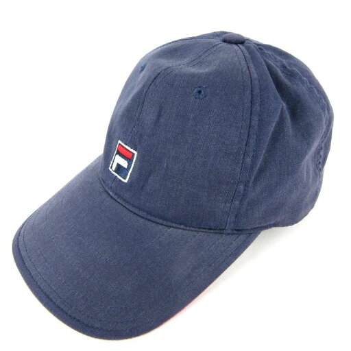 フィラ キャップ ロゴ刺繍 ベルクロ ブランド 帽子 レディース メンズ ネイビー FILA 【中古】 フィラ キャップ ロゴ刺繍 ベルクロ ブランド 帽子 レディース メンズ ネイビー FILA 【中古】