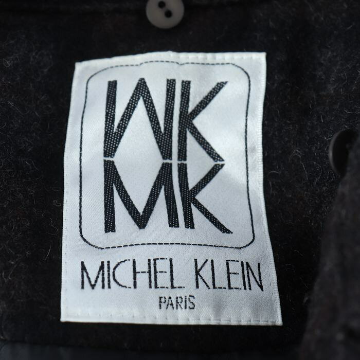 エムケーミッシェルクラン トレンチコート ウール混 アウター ベルト/ファー無し レディース 38サイズ ブラック MK MICHELKLEIN 【中古】