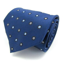 【4/20 11:00から 50%OFFクーポン】シンプルフレーズクラバット ブランド ネクタイ ドット柄 メンズ ネイビー SIMPLE PHRASE CRAVAT 【中古】