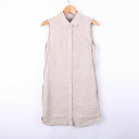 【4/20 11:00から 50 OFFクーポン】ユニクロ ノースリーブワンピース シャツワンピ レディース Mサイズ ベージュ UNIQLO 【中古】