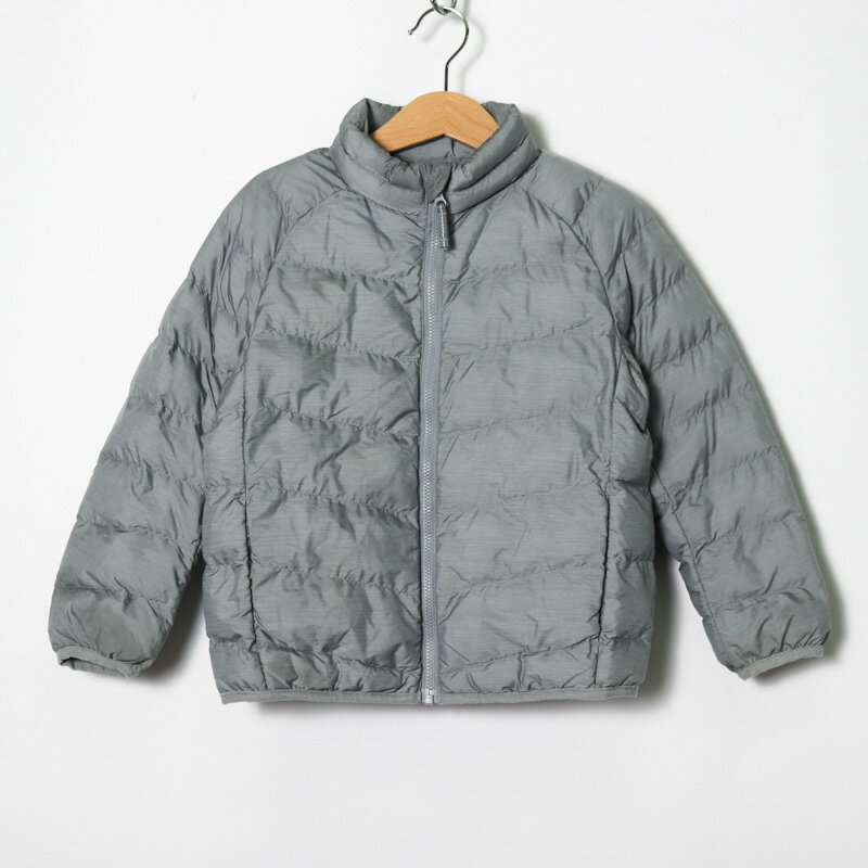 ユニクロ ナイロンジャケット 中綿入り ジャンパー アウター キッズ 男の子用 110サイズ グレー UNIQLO 【中古】