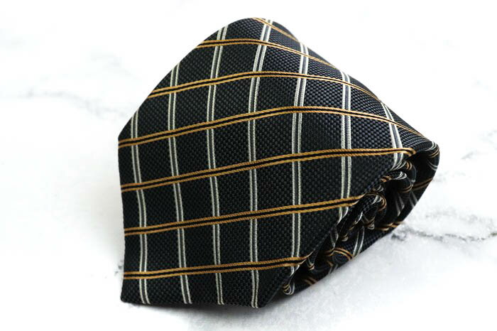 ニューコレクションスタジオ ブランドネクタイ チェック柄 格子柄 シルク メンズ グレー NEW COLLECTION STUDIO 【中古】