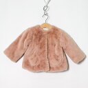 ザラ ノーカラージャケット ボアジャケット アウター ベビー 女の子用 80サイズ ピンク ZARA 【中古】