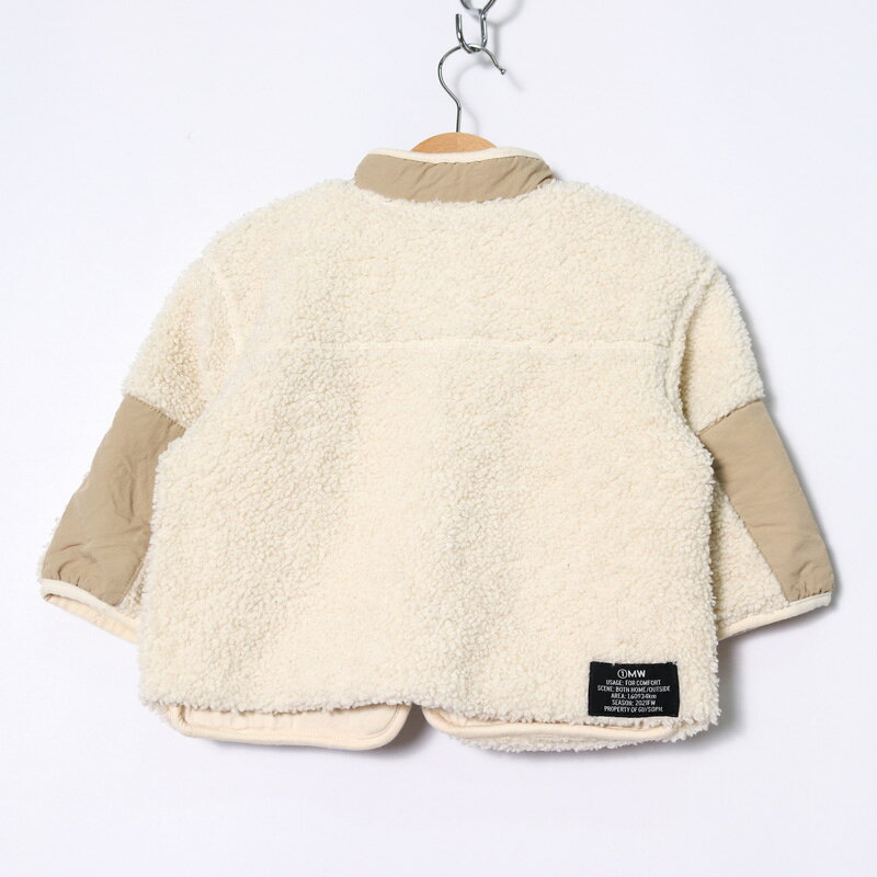 ジーユー ボアフリースジャケット ジャンパー アウター ベビー 男の子用 90サイズ ホワイト GU 【中古】