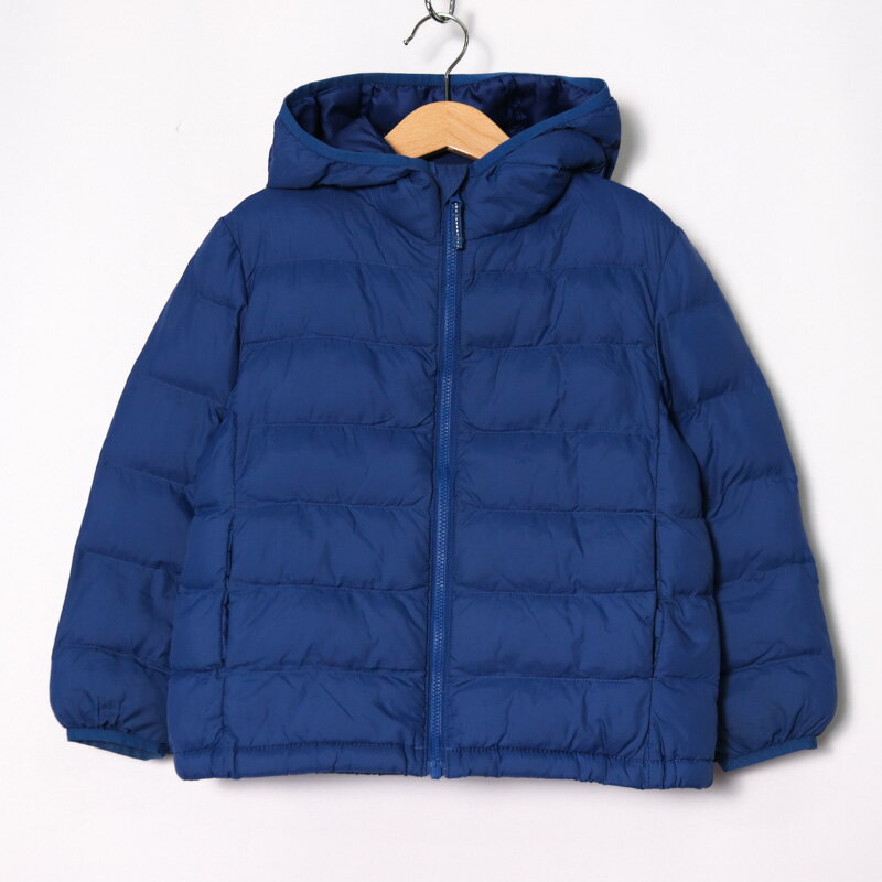 ユニクロ ナイロンジャケット 中綿入り ジャンパー アウター キッズ 男の子用 110サイズ ブルー UNIQLO 【中古】