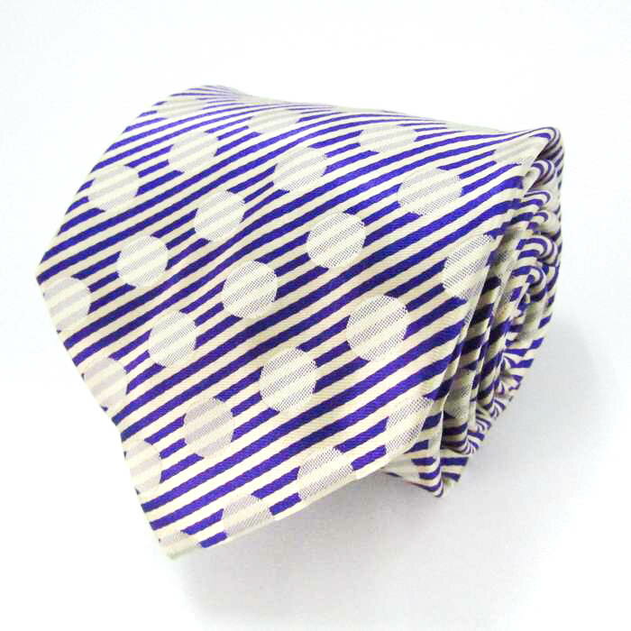 タイラック ブランド ネクタイ シルク ドット柄 メンズ ネイビー Tie Rack 【中古】