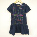 【4/20 11:00から 50%OFFクーポン】ポールスミス 半袖ワンピース チュニック キッズ 女の子用 6Aサイズ ネイビー Paul Smith 【中古】