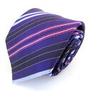 シンプルフレーズクラバット ブランド ネクタイ ストライプ柄 グラデ メンズ ネイビー SIMPLE PHRASE CRAVAT 【中古】