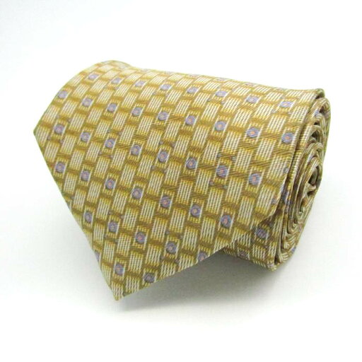CHARMEAGREE ブランド ネクタイ 格子柄 ドット グラデ シルク 日本製 メンズ ベージュ TIE 【中古】 CHARMEAGREE ブランド ネクタイ 格子柄 ドット グラデ シルク 日本製 メンズ ベージュ TIE 【中古】