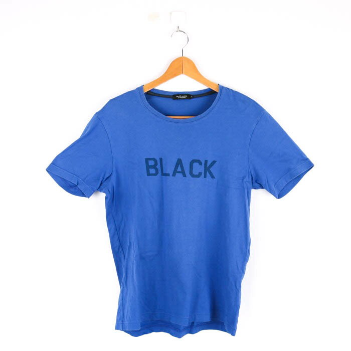 【全品50%OFFクーポン 5/27 10:59 まで】バーバリーブラックレーベル Tシャツ 半袖 コットン100% トップス メンズ 3サイズ ブルー BURBERRY BLACK LABEL 【中古】