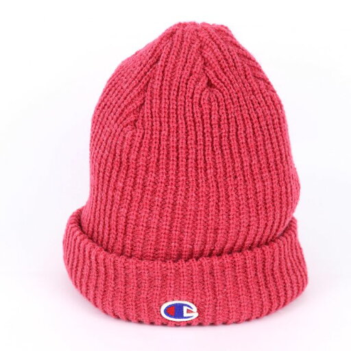 チャンピオン ニットキャップ ニット帽 ロゴ ブランド 帽子 レディース ピンク Champion 【中古】 チャンピオン ニットキャップ ニット帽 ロゴ ブランド 帽子 レディース ピンク Champion 【中古】
