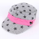 ダブルビー ミキハウス ワークキャップ スター コットン100% ブランド 帽子 ベビー キッズ 女の子用 SSサイズ グレー DOUBLE.B 【中古】