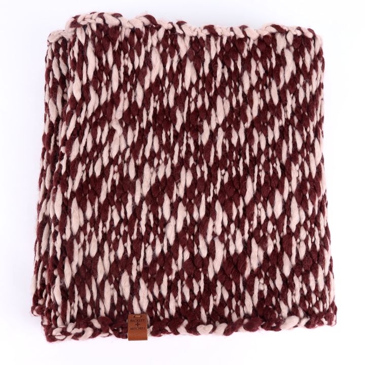 ビクリーアンドミッチェル スヌード ニットマフラー ブランド 小物 レディース ワインレッド BICKLEY+MITCHELL 【中古】