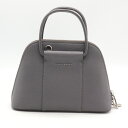 チャールズ＆キース ハンドバッグ 美品 ショルダーベルト無し ダブルジップ ブランド 鞄 レディース グレー CHARLES&KEITH 【中古】