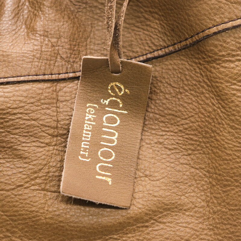 エクラムール トートバッグ レザー ハンドバッグ ブランド 鞄 カバン ショルダーベルト無し レディース ブラウン eclamour 【中古】