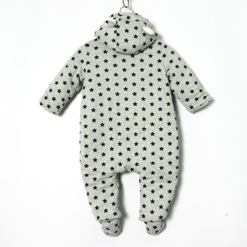 ギャップ ツナギ ジャンプスーツ ロンパース アウター 星柄 ベビー 男の子用 70サイズ グレー GAP 【中古】