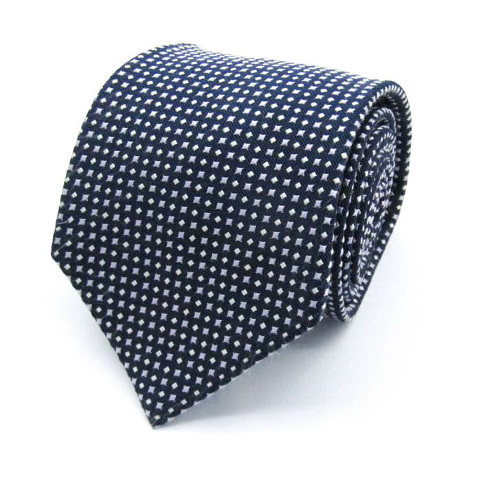 モダリトルノ ブランド ネクタイ シルク コットン 小紋柄 総柄 メンズ ネイビー MODA RITORNO 【中古】