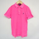 ポロバイラルフローレン 半袖ポロシャツ 鹿の子 キッズ 男の子用 7サイズ ピンク Polo by Ralph Lauren 【中古】