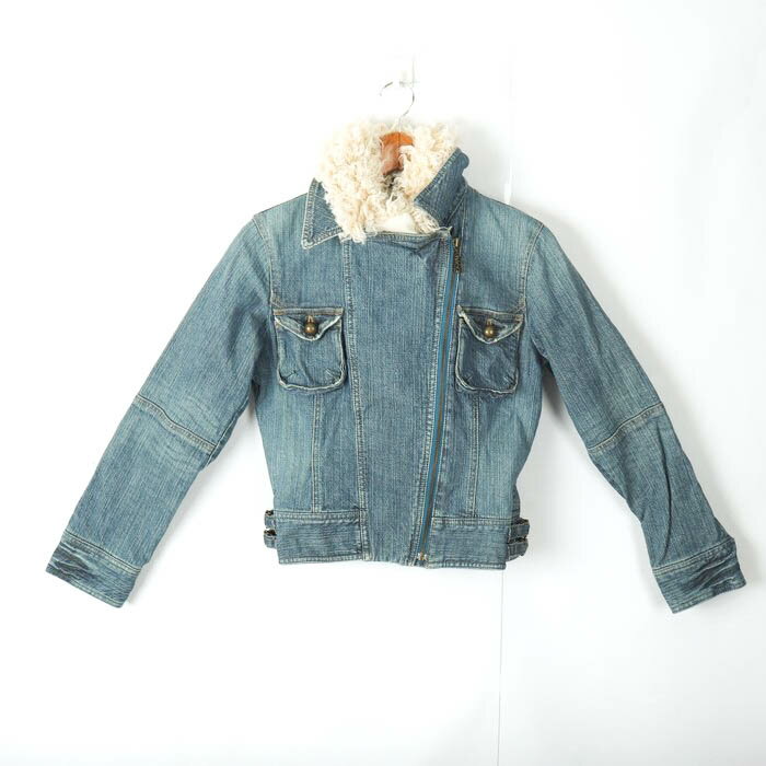 アーヴェーヴェー マイケルクライン デニムジャケット ストレッチ アウター レディース 38サイズ ブルー系 a.v.v 【中古】(4)