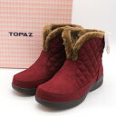 トパーズ ショートブーツ 未使用 幅広 4E 靴 シューズ 赤 レディース 23.5cmサイズ レッド TOPAZ 【中古】(4)