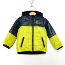 ブリーズ ナイロンジャケット 中綿入りジャンパー アウター キッズ 男の子用 100サイズ ネイビー×イエロー BREEZE 【中古】(4)