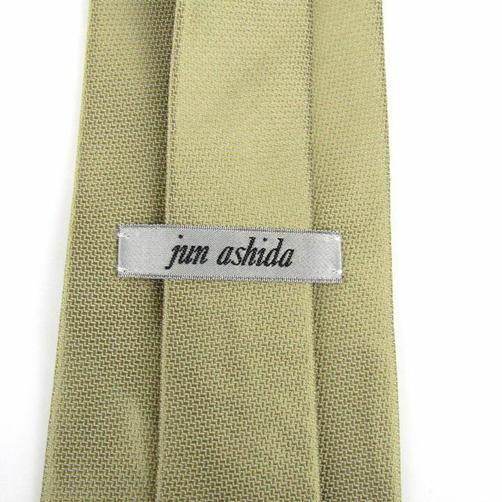 ジュン アシダ ブランドネクタイ 総柄 シルク 日本製 メンズ ゴールド系 jun ashida 【中古】