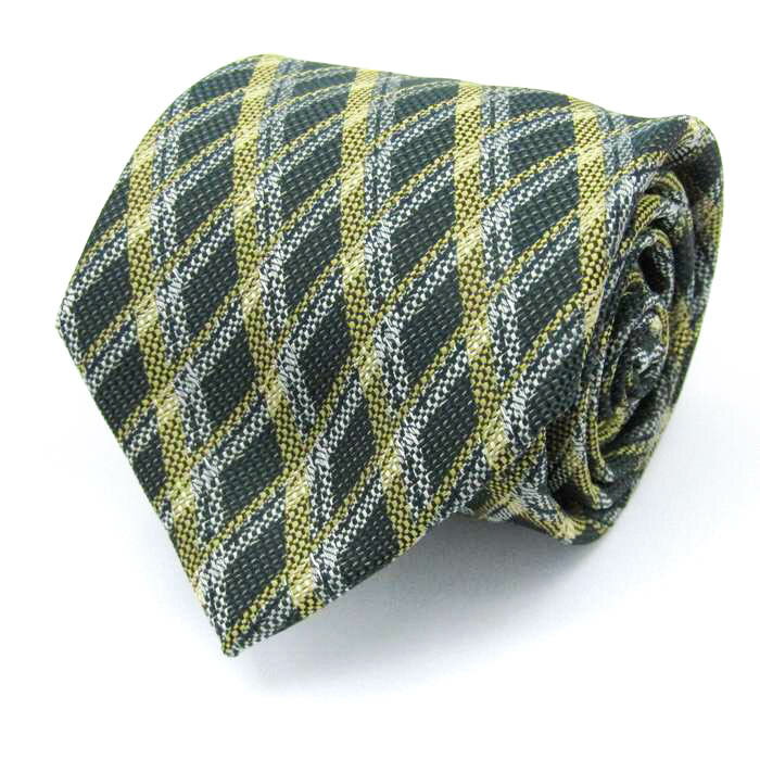 【全品39％OFFクーポン8月4日20:00〜8月11日01:59まで】ブリックハウス ブランド ネクタイ チェック柄 東京シャツ メンズ グリーン BRICK HOUSE 【中古】