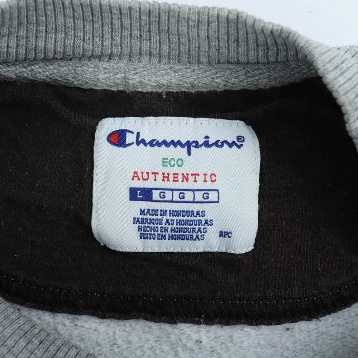 チャンピオン スウェット 長袖 無地 スポーツウエア トップス メンズ Lサイズ グレー Champion 【中古】