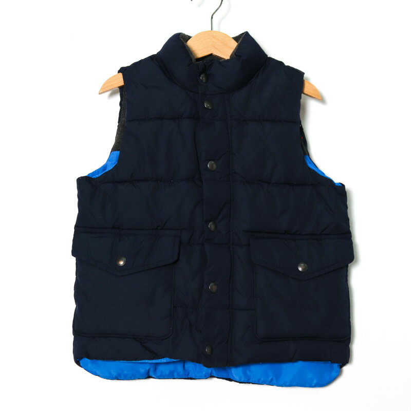 Down - ギャップ ダウンベスト 中綿入り アウター キッズ 男の子用 110サイズ ネイビー GAP 【中古】
