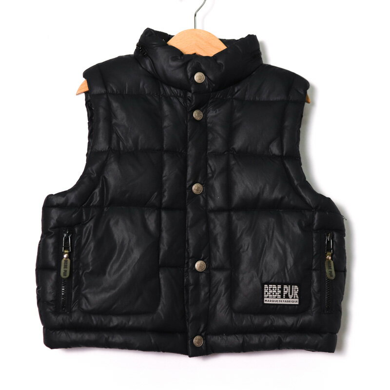 【期間限定50％OFF】べべ ダウンベスト アウター キッズ 男の子用 110サイズ ブラック BeBe 【中古】