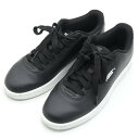 プーマ スニーカー コート ピュア 347466-02 ローカット シューズ 靴 黒 レディース 22.5cmサイズ ブラック PUMA 【中古】