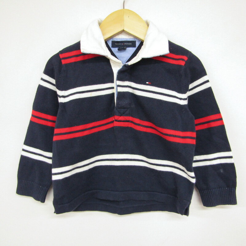 ȥߡҥե Ĺµ˥å 饬 ܡ ٥ӡ ˤλ 2T/B ͥӡߥۥ磻ȡߥå TOMMY HILFIGER š