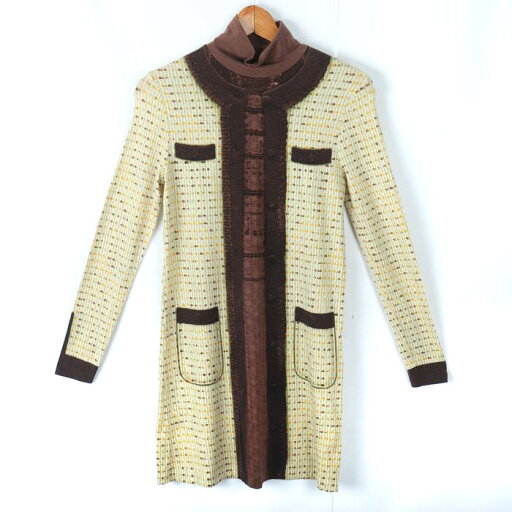 ヒロコビス チュニック 長袖 ストレッチ レイヤード トップス 日本製 レディース 9サイズ ブラウン HIROKO BIS 【中古】 ヒロコビス チュニック 長袖 ストレッチ レイヤード トップス 日本製 レディース 9サイズ ブラウン HIROKO BIS 【中古】