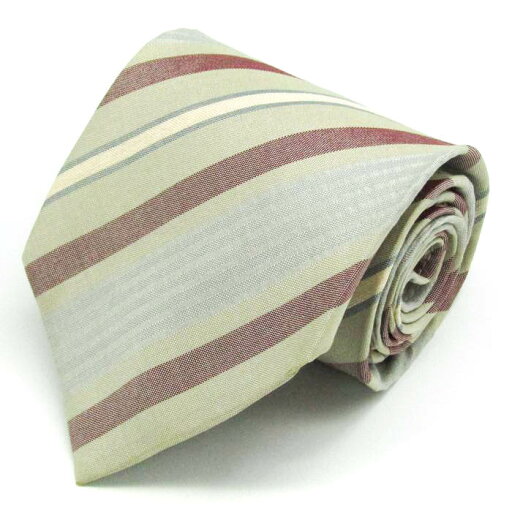 ザタイ ブランド ネクタイ ストライプ柄 シルク 日本製 メンズ ライトグレー THE TIE 【中古】 ザタイ ブランド ネクタイ ストライプ柄 シルク 日本製 メンズ ライトグレー THE TIE 【中古】