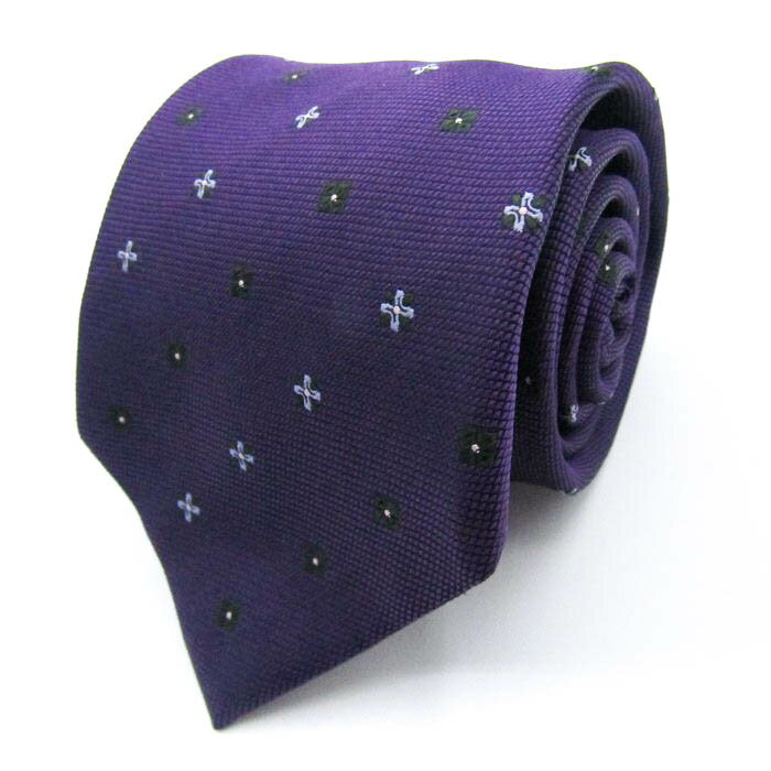 ブリックハウス ブランド ネクタイ 小紋柄 ドット 格子柄 シルク メンズ ネイビー BRICK HOUSE 【中古】