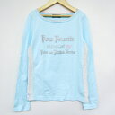 【4/20 11:00から 50%OFFクーポン】ポンポネット 長袖Tシャツ ラメ レース キッズ 女の子用 L(160)サイズ ブルー pom ponette 【中古】