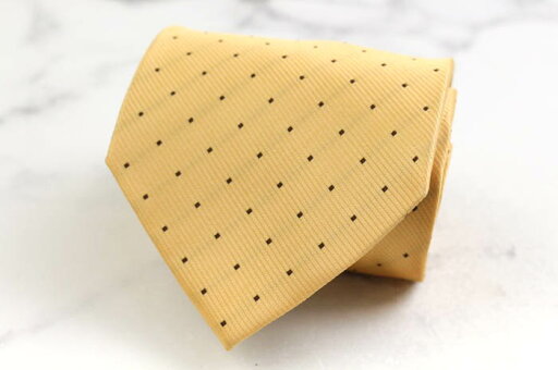 クラブラメール ブランド ネクタイ ドット メンズ イエロー CLUB LAMER 【中古】 クラブラメール ブランド ネクタイ ドット メンズ イエロー CLUB LAMER 【中古】