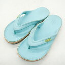 クロックス サンダル ビーチサンダル ビーサン 靴 シューズ レディース M4/M6サイズ ブルー crocs 【中古】(4)