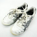 アシックス スニーカー テニスシューズ ローカット GEL-CHALLENGER TLL744 靴 シューズ 白 レディース 23.5サイズ ホワイト asics 【中古】