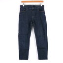 ユニクロ デニムパンツ ストレート ジーンズ UNIQLO JEANS SLIM BOYFRIEND レディース 26(66cm)サイズ ネイビー UNIQLO 【中古】