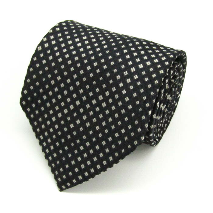 レノマ ブランドネクタイ 総柄 シルク 日本製 PO メンズ ブラック renoma 【中古】