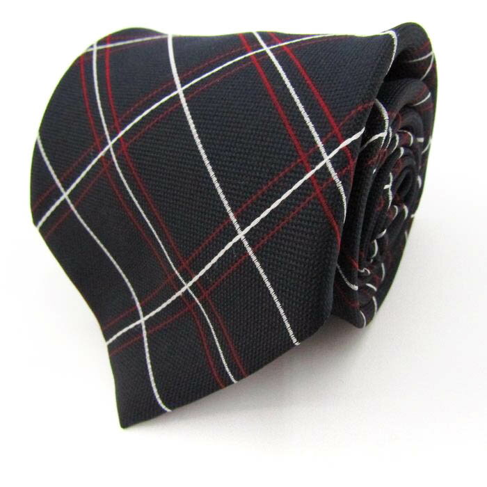 コムサ・デ・モード ブランド ネクタイ チェック柄 格子柄 PO メンズ ブラック COMME CA DU MODE 【中古】