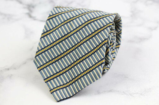 エルメネジルドゼニア ブランド ネクタイ ストライプ柄 格子柄 シルク コットン PO メンズ ブルー Ermenegildo Zegna 【中古】 エルメネジルドゼニア ブランド ネクタイ ストライプ柄 格子柄 シルク コットン PO メンズ ブルー Ermenegildo Zegna 【中古】