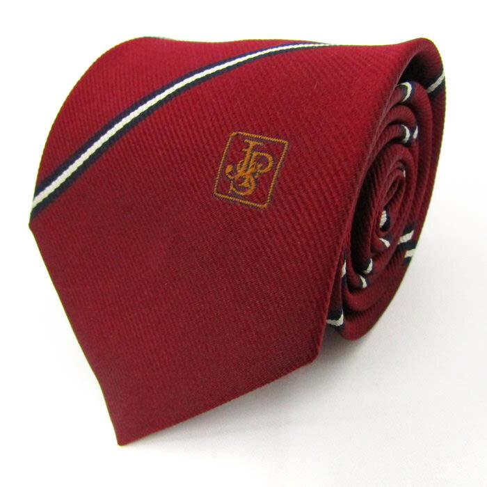 ジョンプレイヤースペシャル ブランド ネクタイ ストライプ柄 シルク PO メンズ レッド John Player Special JPS 【中古】