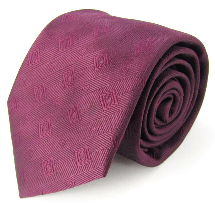 シンプルフレーズクラバット ブランド ネクタイ 総柄 PO メンズ ワインレッド SIMPLE PHRASE CRAVAT 【中古】