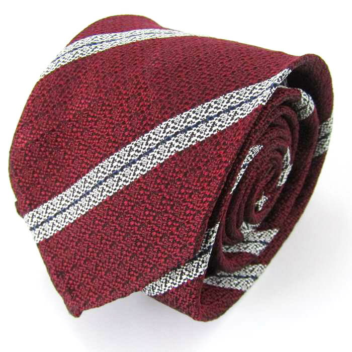 ザタイ ブランド ネクタイ ストライプ柄 シルク イタリア製 PO メンズ レッド THE TIE 【中古】