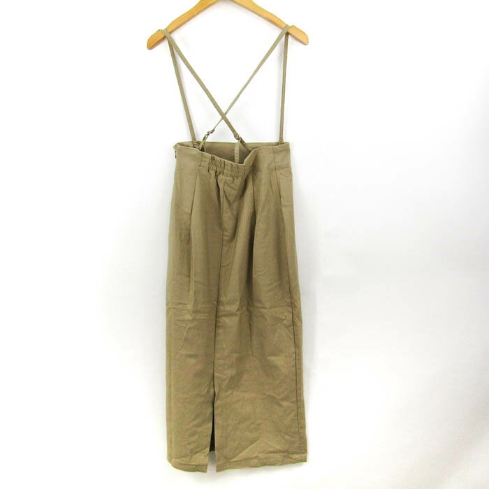 センスオブプレイスバイアーバンリサーチ サロペット スカート レディース Sサイズ ベージュ SENSE OF PLACE by URBAN RESEARCH 【中古】