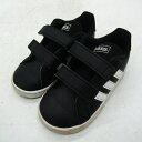アディダス スニーカー ローカット グランドコート EF0117 シューズ 靴 黒 ベビー 男の子用 13サイズ ブラック adidas 【中古】