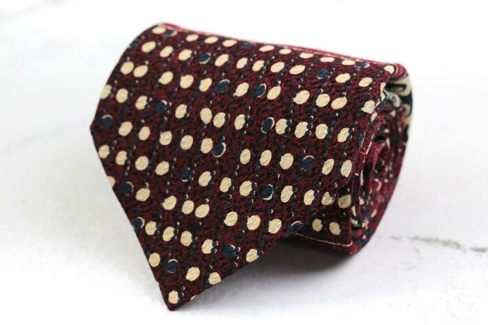 バリー ブランド ネクタイ 総柄 シルク イタリア製 PO メンズ ボルドー BALLY 【中古】