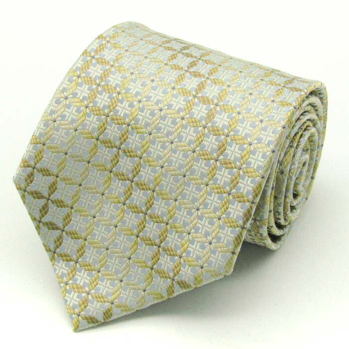 ピエールカルダン ブランド ネクタイ ストライプ柄 格子柄 シルク PO メンズ ホワイト Pierre Cardin 【中古】